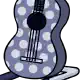 Prop mid guitar polka dot stand night