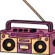 Prop mid boom box pink